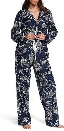 Victoria's Secret Flannel Long Pajama Set, Women's Sleepwear (XS-XXL)