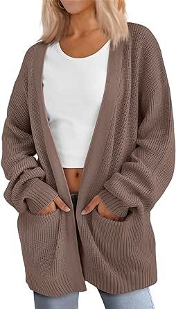 LILLUSORY Fall Womens Chunky Cardigans 2023 Oversized Lightweight Fashion Sweaters Plus Size Knit Outfits
